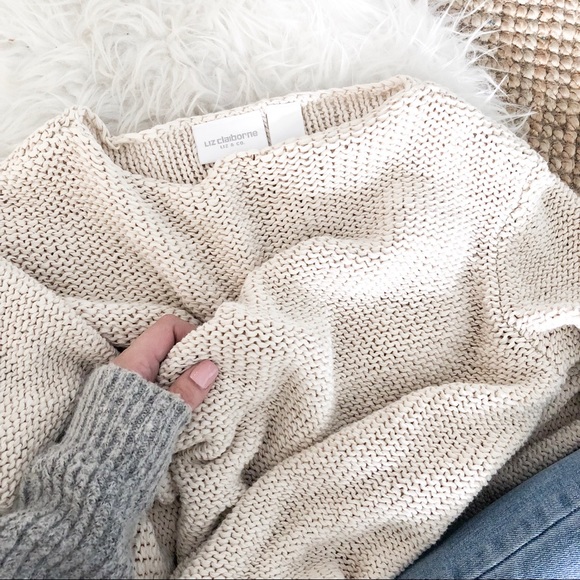 Liz Claiborne Sweaters - LIZ Claiborne Garter Knit sweater